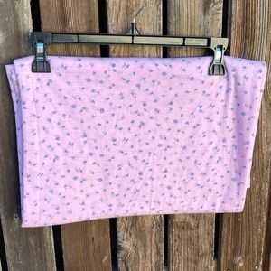 Vintage 90s Fabric Pink Small Flowers Sewing Craft